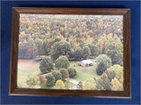 Aerial picture of homeplace 18 3/4”x14” framed