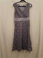 Isaac Mizrahi Gray Lace Dress- Size Med