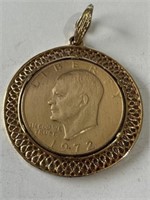 1972D Eisenhower Dollar Pendant