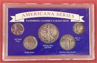Display Of 5 Coin "Vanishing Classics"
