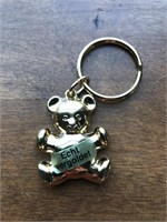Echt Vergoldet teddy bear keychain