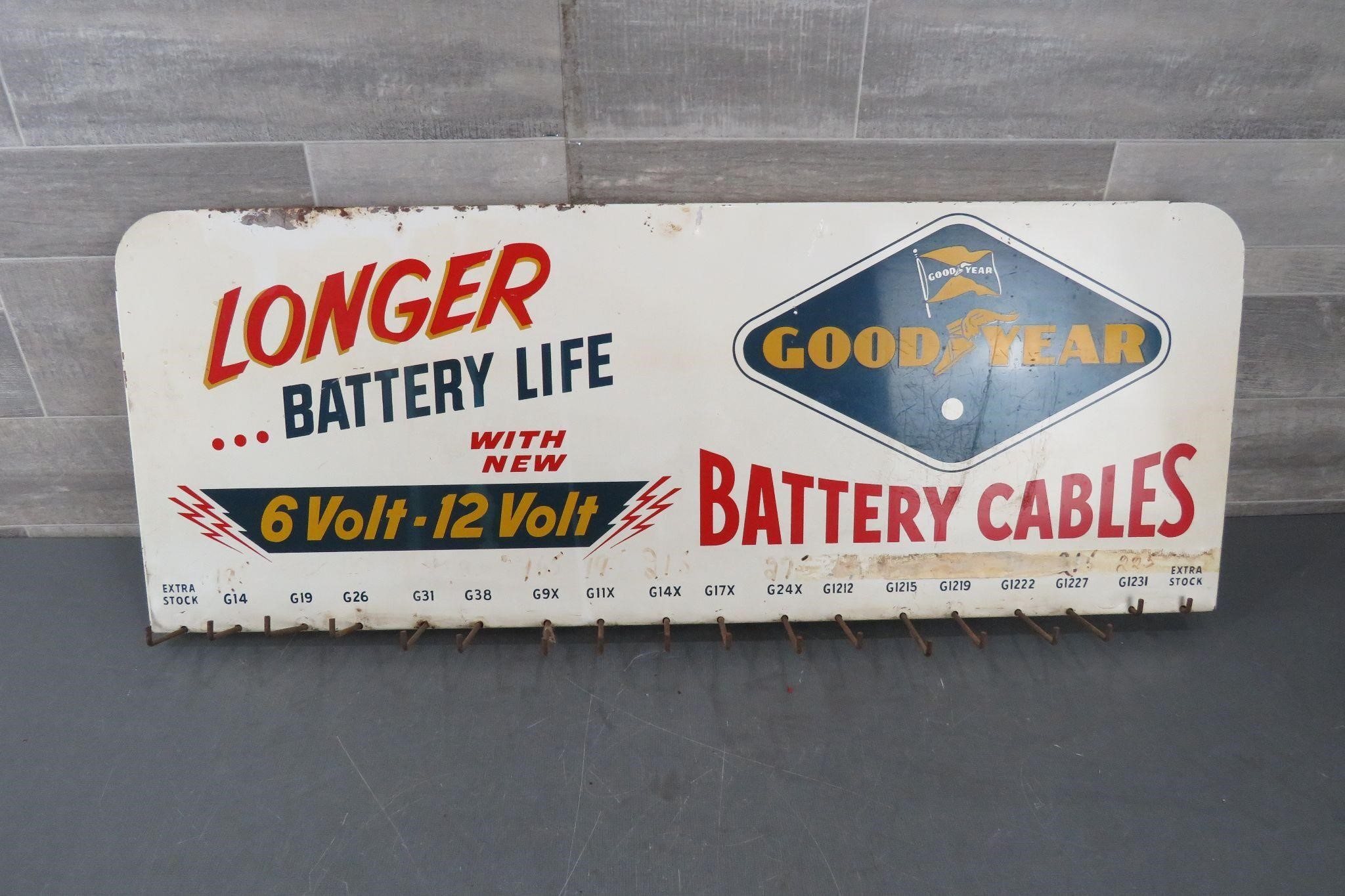 VINTAGE GOOD YEAR BATTERY CABLE DISPLAY