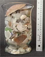 jar filled with sea glass perfect for crafts