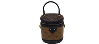 Multi-Brown Leather Cylinder Top Handle Bag