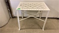 Painted Cast Iron Patio Table 21" x 14"