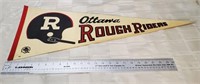 1970s ottawa roughriders one bar pennant