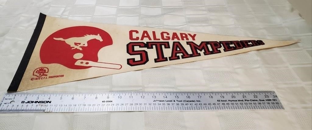 1972 calgary stampeders one bar pennant