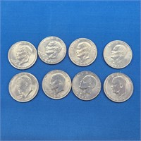 EIGHT 1971 EISENHOWER DOLLARS