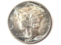 1944-S Mercury Dime, BU, Full Band