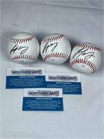 3 Shohei Ohtani Autographed Rawlings Baseballs COA