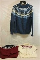 3 Unused  Handknit Sweaters