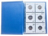 Coin Stock Book With 12 Coins Including Silver - C