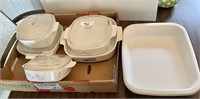 Corningware "Shadow Iris" casseroles+