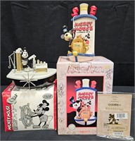 2 Vntg Steamboat Willie Boxed - Toy, Mickey Figure