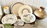 Flat with decorative cake stands, rice bowls,