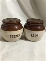 Vintage salt and pepper shakers with corks