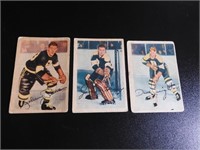 3 1953 54 Parkhurst Hockey Cards Boston