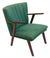 DANISH MID-CENTURY MODERN TEAK UPHOLSTERED CHAIR