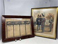 Framed Print, Early Family Register in Orignal