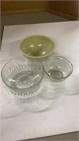 (3) Lot of assorted bowls