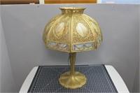 Vintage Cast / Slag Glass Table Lamp SEE NOTE