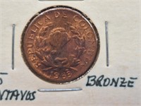 1963 Colombian coin
