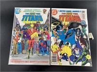2 DC comics from the New Teen Titans: #4, and a Ke