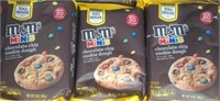 3- 14oz packages of toll house m&m minis cookie