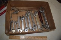 Flat of Adjustable Wrenches