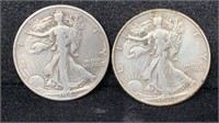 1947-P&D Silver Walking Liberty Half Dollars (2