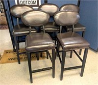 GUC High Leather Bar Chairs (x5)