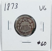 1873  Shield Nickel   VG