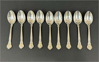 9 Birk's Sterling Tea Spoons