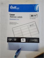Laser address labels