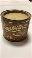 Vintage sensation coffee tin