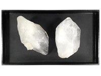 Pair of Giant Quartz Crystal Chunks