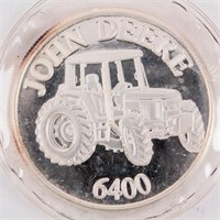 Coin John Deere 6400 1 Troy Ounce .999 Fine Round