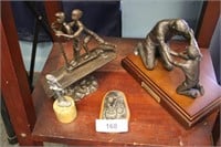 SET OF 4 BRONZE SCULPTURES