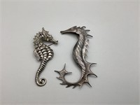 Beau-Sterling Seahorse Pin & More