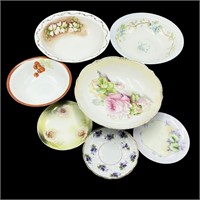 Vintage Hand Painted Porcelain Bowls & Small