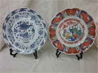 2- Oriental Decorative plates with Stands