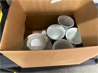 Large Box of Vintage Berry Design Ceramic Dishes
