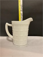 Beaded block milk imperial glass jug