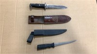 Military style knife & filet knife