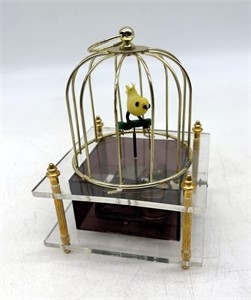 Music Box Animated Bird In Cage