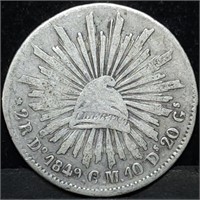1849 Do CM Mexico Silver 2 Reales