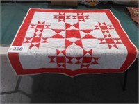 Red & White Lap Quilt
