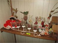 Doll, candles, other figurines