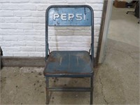 ANTIQUE METAL PEPSI CHAIR