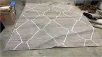 Tan and White Outdoor Area Rug